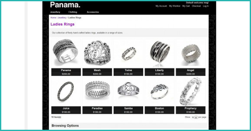 Panama Free Jewelry bezplatni temi Magento
