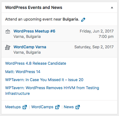 wordpress събития