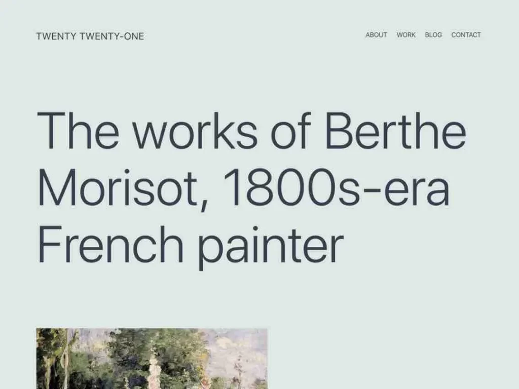 Twenty Twenty-One theme