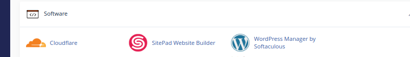 WordPress Manager by Softaculous в полето Software на cPanel