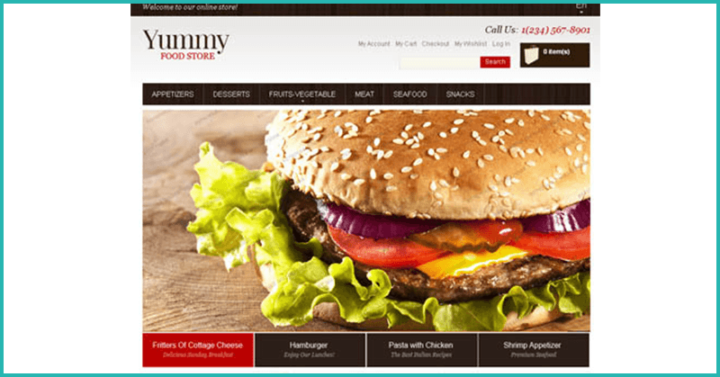 Yummy безплатна тема за Magento