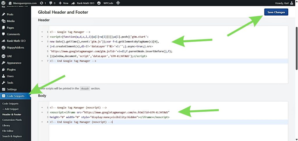Поставете фрагментите в полетата