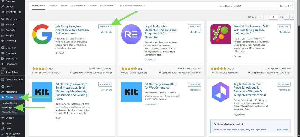 Инсталирайте Site Kit by Google