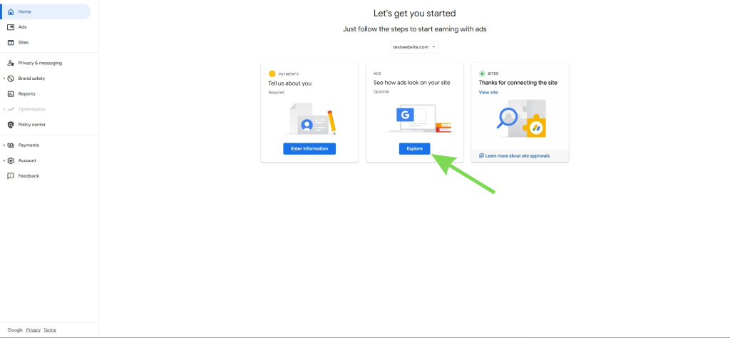 Позволете на Google да поставя реклами автоматично